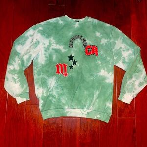 BoohooMAN Varsity Tie Dye Crewneck
